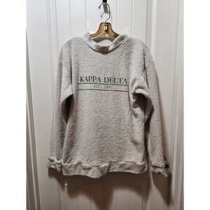 KAPPA DELTA Pullover Textured Sweatshirt Long Sleeve Women’s M WOOLLY THREADS